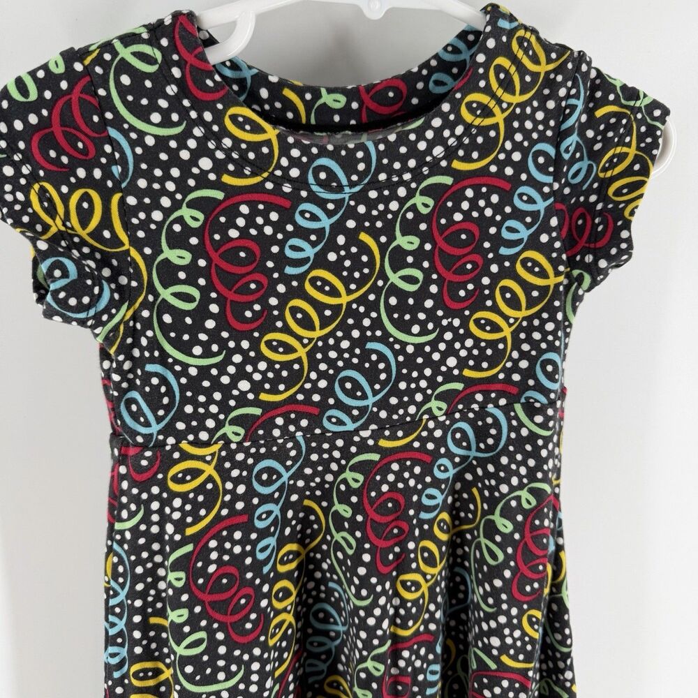 Sweet Bamboo Streamer Polka Dot Swirly Girl Dress Toddler Girl 18-24 Month Party